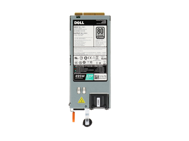 Dell Single, Hot-Plug Power Supply (1+0), 495-Watt